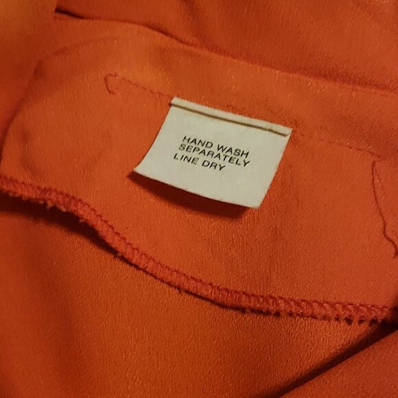 Vintage Orange Blouse / Remixed / New Updated Buttons / Large - Picture 9 of 10
